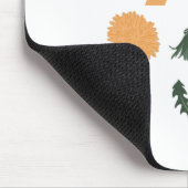 オレンジグ鮮やかリーンタンデリオンフラワーズモノグラム マウスパッド (コーナー)