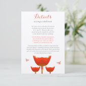 オレンジケシでこぼこビー結婚のエンクロージャカード 招待状 (スタンド正面)