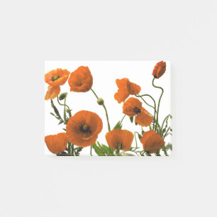 オレンジケシによっては水彩画の花柄パターンが開花します ポストイット