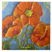 オレンジケシのタイル タイル (正面)