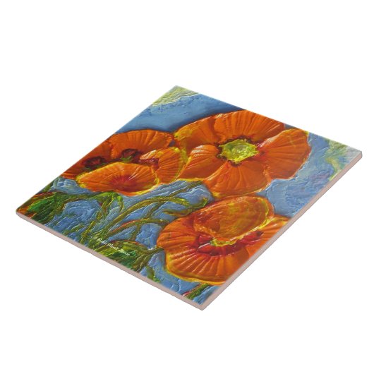 オレンジケシのタイル タイル (側面)