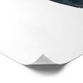 オレンジケシの花の水色 ポスター (角)