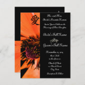 オレンジケシ結婚式招待状と好意 インビテーションポストカード (正面/裏面)