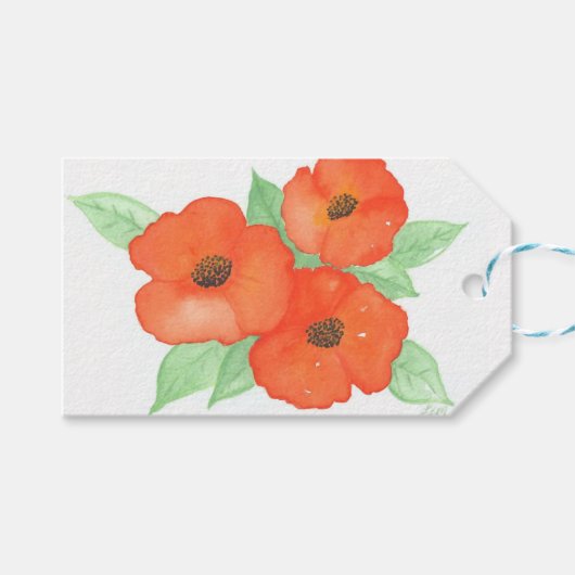 オレンジケシ ギフトタグ (正面(横))