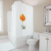 オレンジケシ シャワーカーテン (インサイチュ)