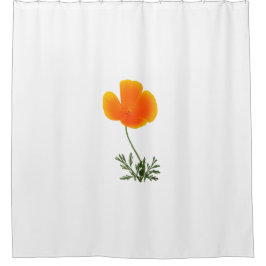 オレンジケシ シャワーカーテン