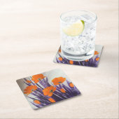 オレンジケシ  スクエアペーパーコースター (インサイチュ)