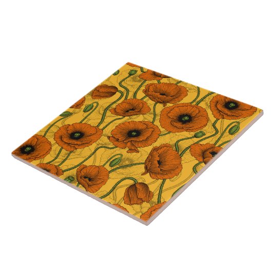 オレンジケシ タイル (側面)