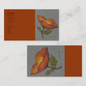 「オレンジケシ」-ビジネスプロフィールカード 名刺 (正面/裏面)