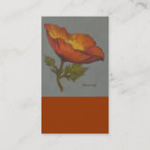 「オレンジケシ」-ビジネスプロフィールカード 名刺 (裏面)