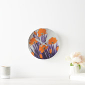 オレンジケシ  ラウンド壁時計 (ホーム)