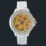 オレンジケシ 腕時計<br><div class="desc">ポピーの花、手のPhotoshop色彩の鮮やかで、シームレスなパターン。</div>