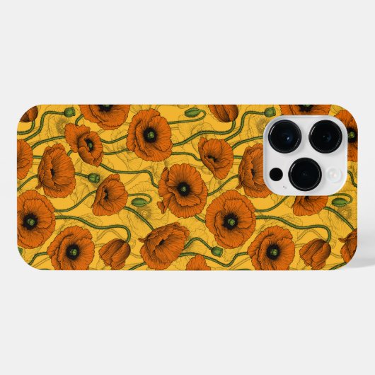 オレンジケシ iPhoneケース (裏面横)