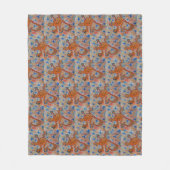 オレンジゲッコ フリースブランケット (正面)