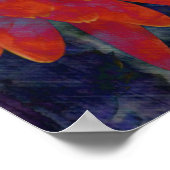 オレンジゲルベラデイジーとインナー美しい ポスター (角)