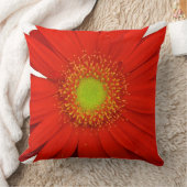 オレンジゲルベラデイジーフラワー クッション (ブランケット)