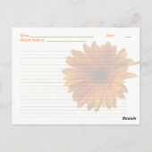 オレンジゲルベラデイジーレシピカード ポストカード (裏面)