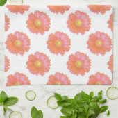 オレンジゲルベラデイジー キッチンタオル (折り畳み)