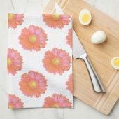 オレンジゲルベラデイジー キッチンタオル (四つ折り)