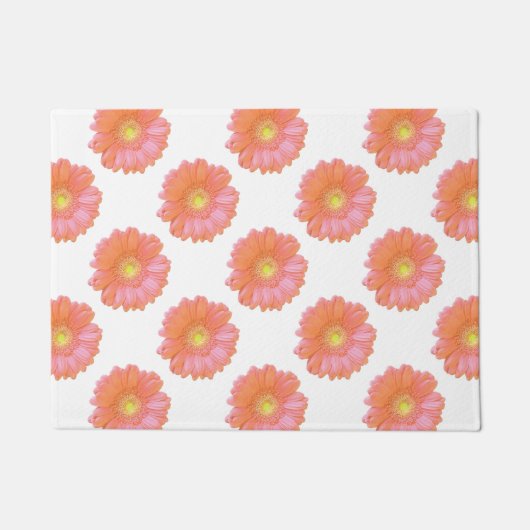 オレンジゲルベラデイジー ドアマット (正面)