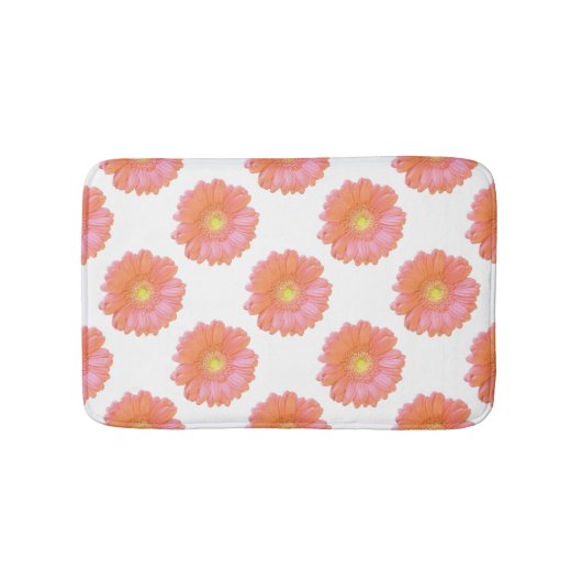 オレンジゲルベラデイジー バスマット (正面)