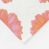 オレンジゲルベラデイジー フリースブランケット (角)