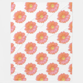 オレンジゲルベラデイジー フリースブランケット