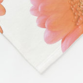 オレンジゲルベラデイジー フリースブランケット (角)