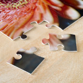 オレンジゲルベラ花写真 ジグソーパズル (側面)