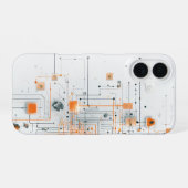 オレンジコア回路図 iPhone 16ケース (裏面横)