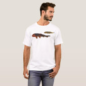 オレンジコイと金ゴールドコイ Tシャツ (正面フル)