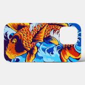 オレンジコイフィッシュブルー Case-Mate iPhoneケース (裏面 (横))