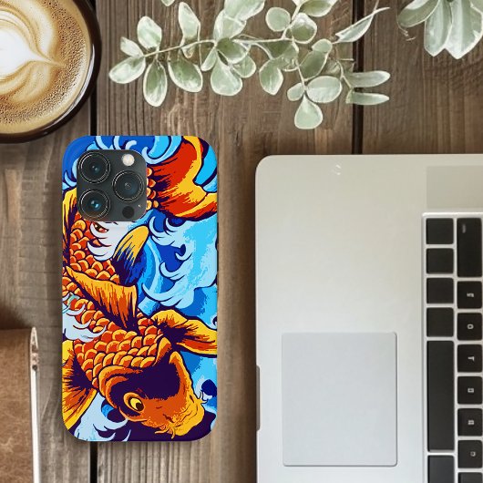 オレンジコイフィッシュブルー Case-Mate iPhoneケース