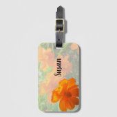 オレンジコスモスの花 ラゲッジタグ (正面縦)