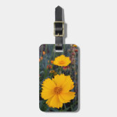 オレンジコスモフラワーズフォトカスタム ラゲッジタグ (正面縦)
