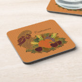 オレンジコルヌコピア秋コースター コースター (左側)