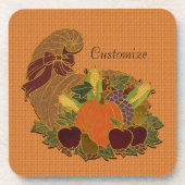 オレンジコルヌコピア秋コースター コースター (正面)