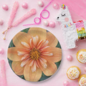 オレンジコレットダリアフローラ ペーパープレート (パーティー)