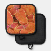 オレンジコレ葉ウスフローラ 鍋敷き (正面/裏面)