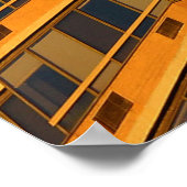 オレンジコンクリート建物 ポスター (角)