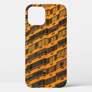 オレンジコンクリート建物 iPhone 12ケース