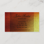 オレンジコンテンポラリーなサロン及びスパ 名刺 (裏面)