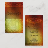 オレンジコンテンポラリーなサロン及びSp 名刺 (正面/裏面)