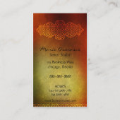 オレンジコンテンポラリーなサロン及びSp 名刺 (裏面)