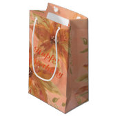 オレンジコーラルとグリーン スモールペーパーバッグ (正面アングル)