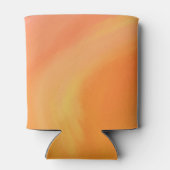 オレンジコーラルイエローウェーブ流体大理石 缶クーラー (裏面)