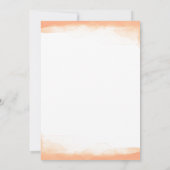 オレンジコーラルウォーターモダンカラーシックスウィート16 招待状 (裏面)