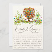 オレンジコーラルフォレストサイドブランチ結婚式招待状 招待状