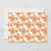 オレンジコーラルブーゲンビリアフローラ結婚アート セーブザデート (裏面)