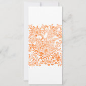 オレンジコーラルラブバード結婚式招待状 招待状 (裏面)